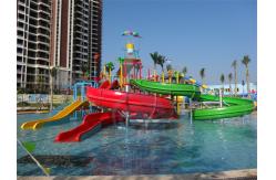 China Playground Children Splash Zone Water Slide Anti UV ISO TUV ROHS Certification supplier
