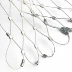 SS304 Ferrule Diamond Flexible Inox Stainless Steel Wire Cable Net Rope Mesh for sale