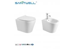China European Standard Ceramic Rimless wall-hung toilet P-trap180mm supplier