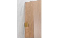 China Elegant  Shower Enclosures With Tinted Glass And Golden Aluminium Frame supplier
