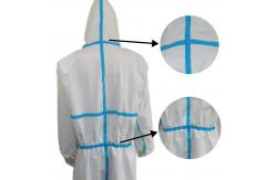 China VASTPROTECT-604 Microporous Nonwoven Coverall With Stick Strip En14126 Working Overall supplier