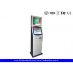 Two Displays Touchscreen Monitor Kiosk Anti Glare Vandal Resistant Floor Standing for sale