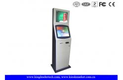 China Two Displays Touchscreen Monitor Kiosk Anti Glare Vandal Resistant Floor Standing supplier