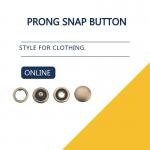 Capped Prong Snap Button For Denim Shirts & Blouses , Brass Engraved Bulk Buttons