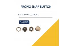 China Capped Prong Snap Button For Denim Shirts & Blouses , Brass Engraved Bulk Buttons supplier