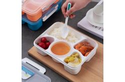China 1170ml Reusable Plastic Lunch Containers With Soup Water Cups supplier