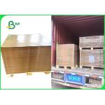 300gsm + 15g Glossy / Matte PE Coating Brown Kraft Paper For Food Trays for sale