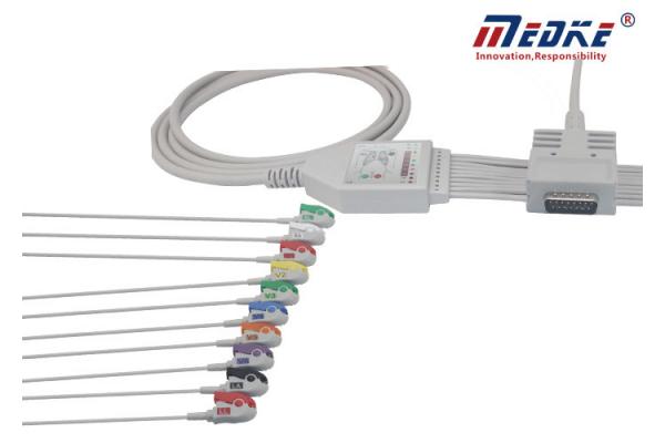 Defibrilators Compatible Burdick Shielded DB15 EKG Machine Cable