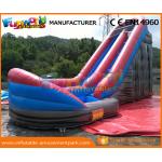 CE Inflatable Wet Slide Grey 0.55MM PVC Tarpaulin Inflatable Slide With Pool for sale