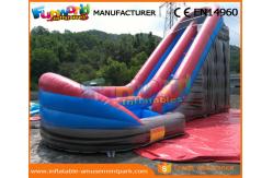 China CE Inflatable Wet Slide Grey 0.55MM PVC Tarpaulin Inflatable Slide With Pool supplier