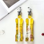 Empty 8.5oz / 250ml Glass Olive Oil Bottle With Dispenser Pouring Spouts