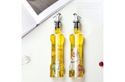 China Empty 8.5oz / 250ml Glass Olive Oil Bottle With Dispenser Pouring Spouts supplier