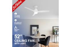 China Low Profile DC110V Dimmable LED Ceiling Fan Reversible Quiet DC Motor supplier