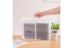 China SGS Plastic A4 Clear Storage Boxes Waterproof With Handle Office Filing Boxes supplier