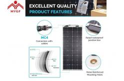 China Durable 160 Watt Semi Flexible Solar Panel Customized Size Ultra - Light supplier