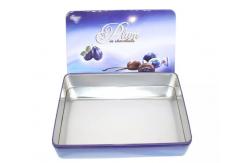 China Personalized Rectangle Cookie Tin Cans 350g Chocolate Packing Container supplier