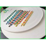100% Eco - Friendly Food Grade Paper Roll , Ink 60GSM 120GSM Straw Paper Roll For Paper Straw for sale