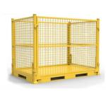 Heavy Duty Padlock Stillage Pallet Cage Galvanized Powder Coated 1000kg-2000kg Load Capacity