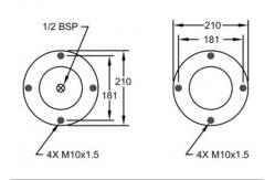 China DUNLOP SP 2623 10X1 Steel Double Convoluted Air Bag W01-R58-4057 supplier