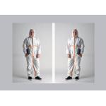 Hospital Lightweight Disposable Coveralls Strong Permeability With Front Zipper for sale