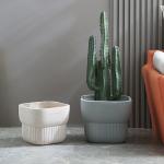 Rust Resistant Fiber Clay Planters Smooth Surface Easily Assembled