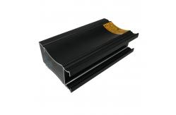 China Sliding Window Frame Office Building Materials 6m Black Anodized Aluminum Profiles supplier