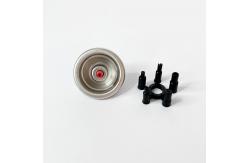China Metal & Plastic Gas Refill Valve with Red Plastic Butane Gas Stem supplier