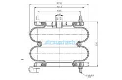 China 10×2 Pneumatic Air Bellows Parker 9109021 Double Convoluted Air Spring Assembly supplier