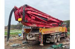 China 2021 Used 56m Concrete Pump Truck with Sany Self-Made Chassis Diesel Powered supplier