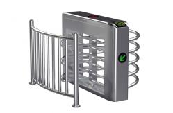 China Access Control Half Height Turnstile SS304 Cabinet 90 Degree Rotating Bi Directional supplier