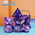 Purple Crystal Skull Resin Boarding Dice Set Dragon and Dungeon for sale