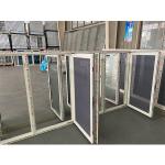 PVC Triple Glazed French Casement Window Door Vinyl With Security Net