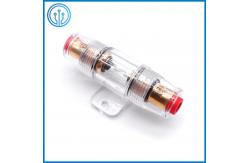 China Car Audio 10x38mm Inline Fuse Holder 80A 32V With Mounting Clip supplier