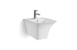 China Easy Clear Wall Hung Ceramic Sink Lightweight For School Bathroom supplier