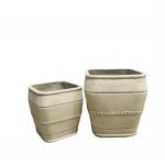 Upgrade Outdoor Space GRC Flower Planters In Ancients Style L38*W38*H38CM for sale