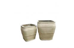 China Upgrade Outdoor Space GRC Flower Planters In Ancients Style L38*W38*H38CM supplier