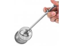 China Stainless Steel Tea Ball Infusers Long Handle For Leaf Tea Spices supplier