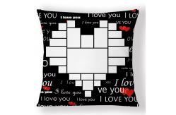 China Sublimation Textiles DIY I Love You Pillow Cases Wholesale Sublimation Pillow Cover Blanks supplier