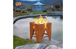 China Outdoor Patio Kitchen Cooking Corten Steel Charcoal Bbq Grill Custom supplier