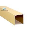 0.8mm Thickness Aluminum U Profiles Electrophoresis Treatment For Wall And Floor Decoration for sale