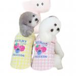 Thick Warm Wearing Dog Clothes Cute Clothing Dog Temperament Cherry Vest Pet Apparel for sale