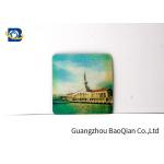 Round / Square Shape Custom Drink Coasters 3D Lenticular UV Offset CMYK Printing for sale
