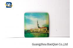 China Round / Square Shape Custom Drink Coasters 3D Lenticular UV Offset CMYK Printing supplier