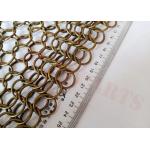 Stainless Steel 20mm Ring Mesh Curtain Hanging Bronze Color For Interior Partitions for sale