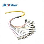 0.9mm Simplex Pigtail Fibra Optical LC SC FC ST Singlemode / Multimode Jumper For Couples for sale