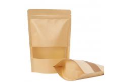 China Food Packaging Stand Up Zipper Bag Eco Friendly Standing Pouch Bag With Window supplier