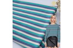 China Thick And Warm Striped Material Fabric Skin Friendly Texture For French Terry supplier
