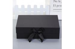 China Custom Logo Printing Paper Magnetic Closure Gift Box With Ribbon Luxury Style supplier