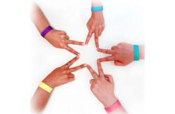 China Custom Tyvek Event Wristbands Barcode Number Waterproof Party Identification Admission Paper Bracelet supplier