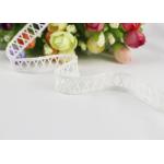White Narrow Water Soluble Polyester Flat Lace Trim With Simple X Design for sale